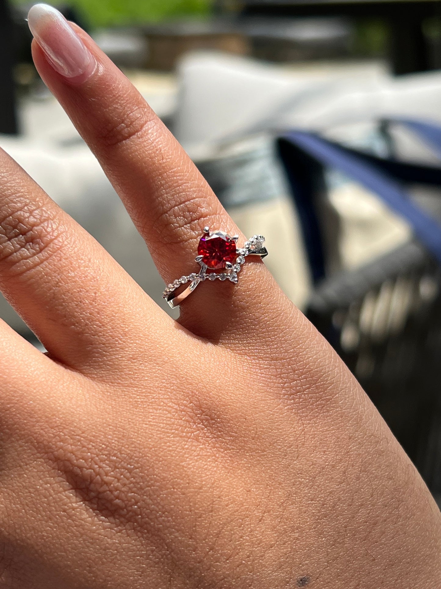 Elaine Ring Moissanite