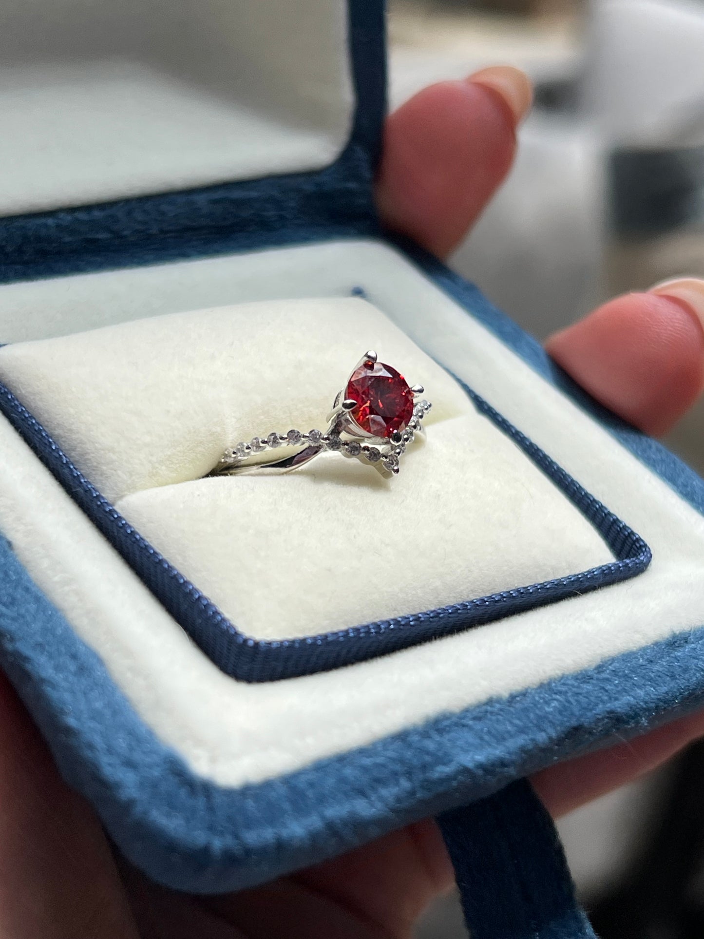 Elaine Ring Moissanite