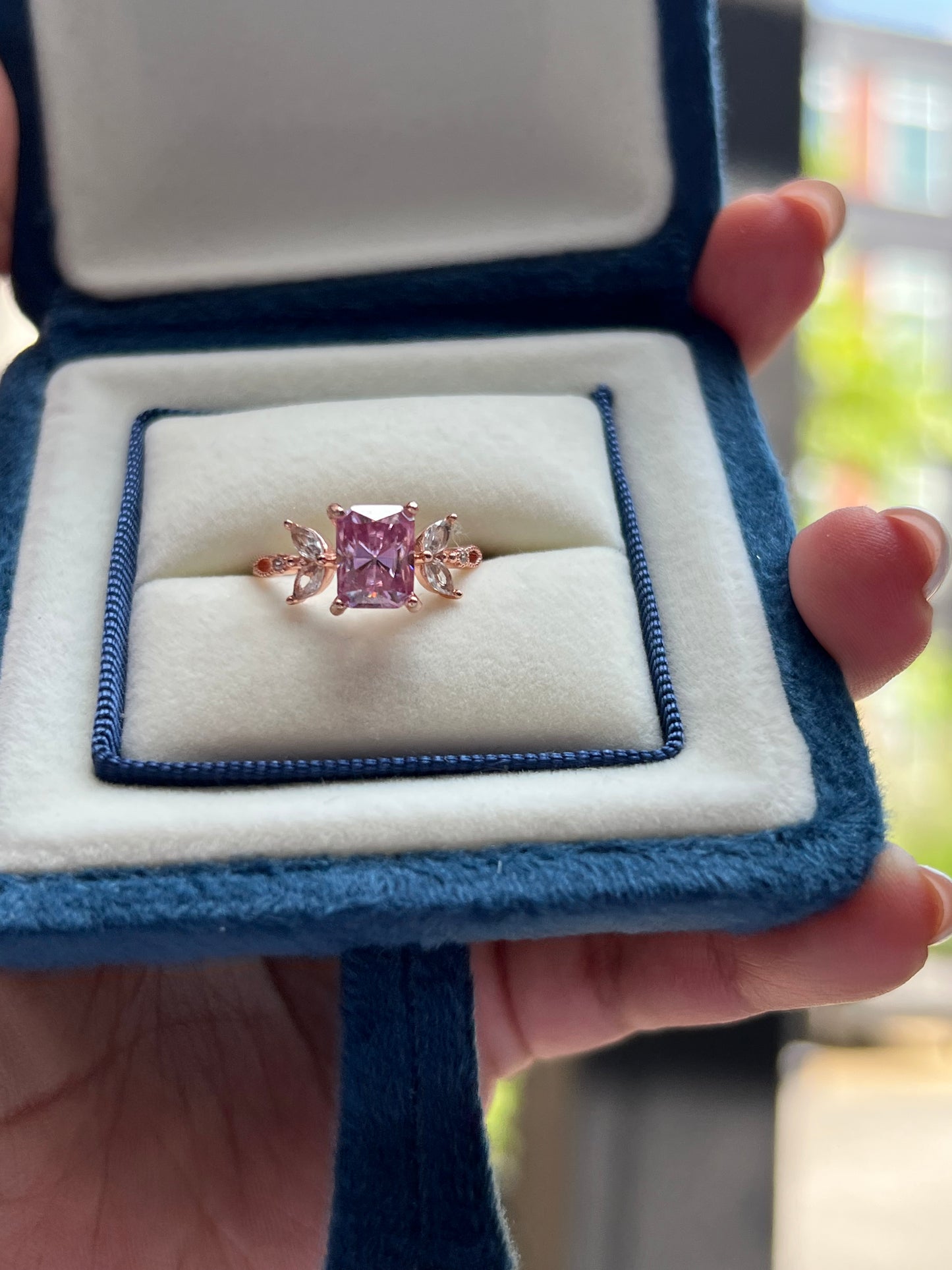 Sakura Ring Moissanite