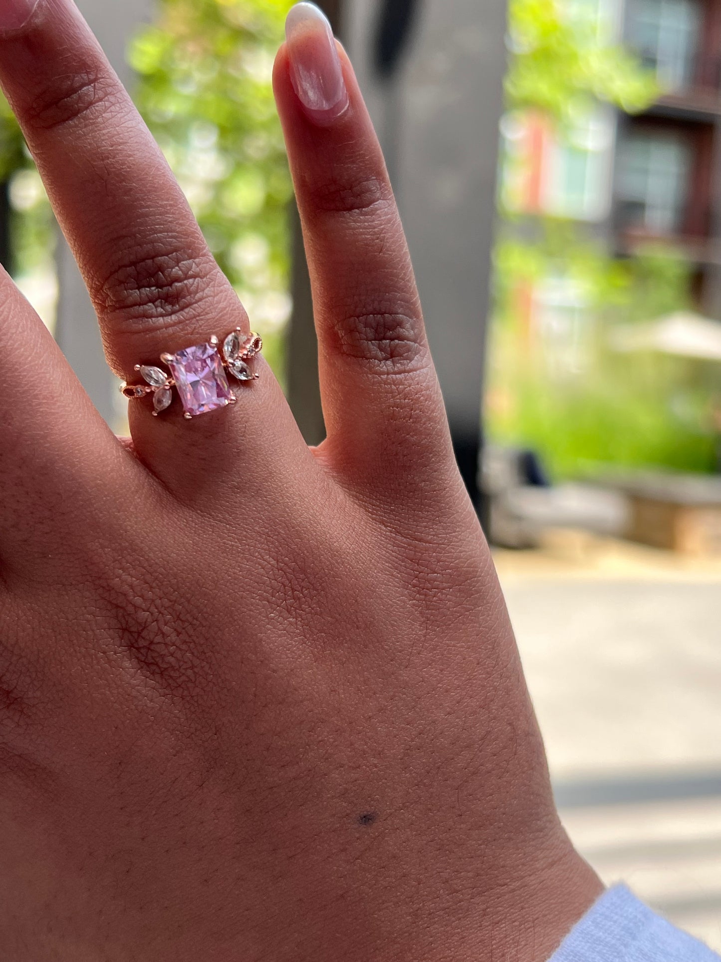 Sakura Ring Moissanite
