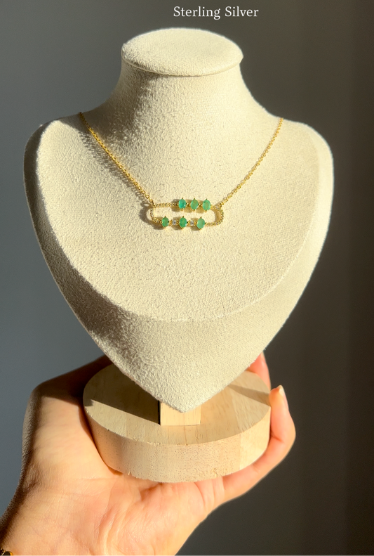 Dainty Emerald Necklae