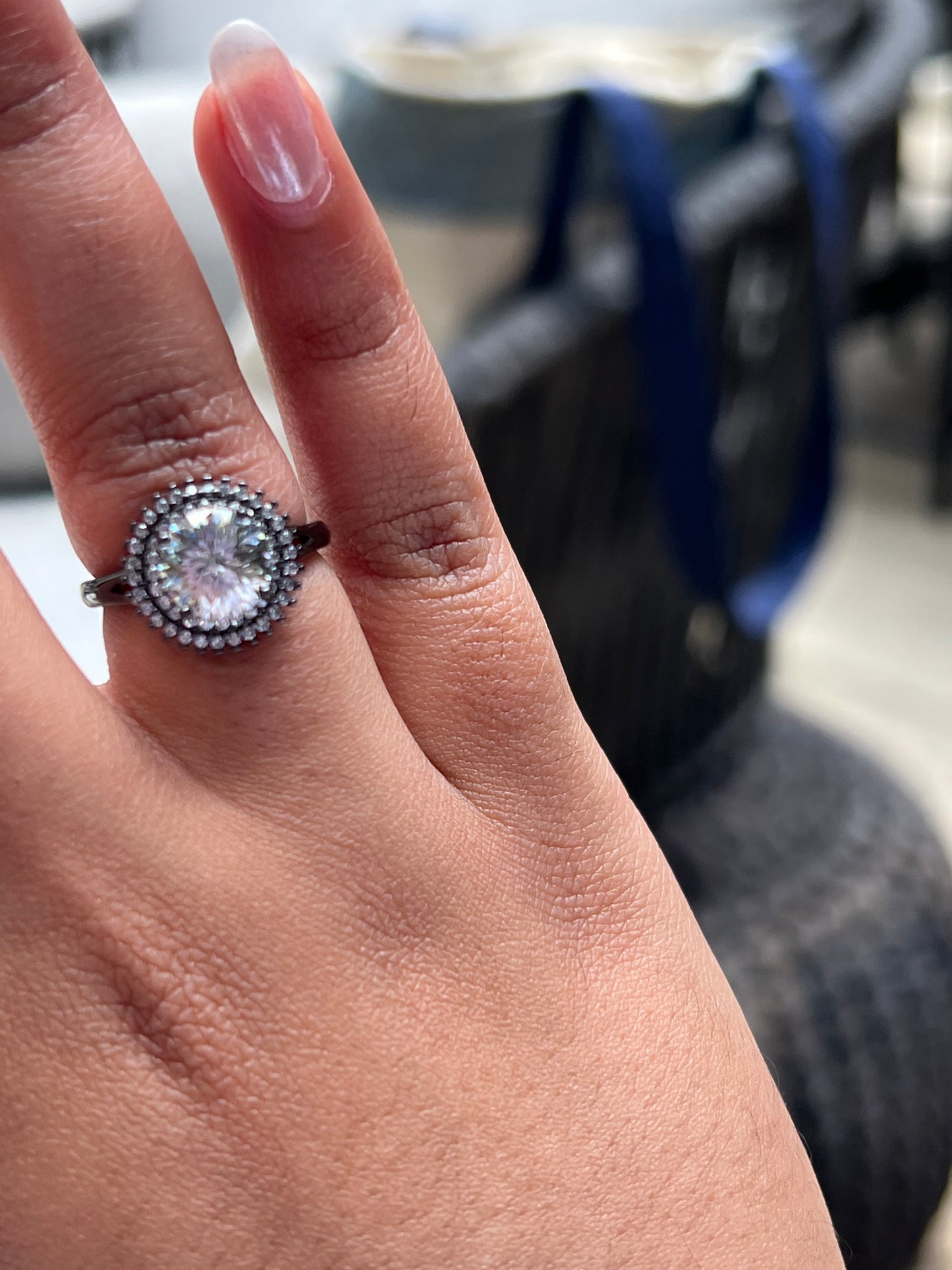Sunburst Ring Moissanite