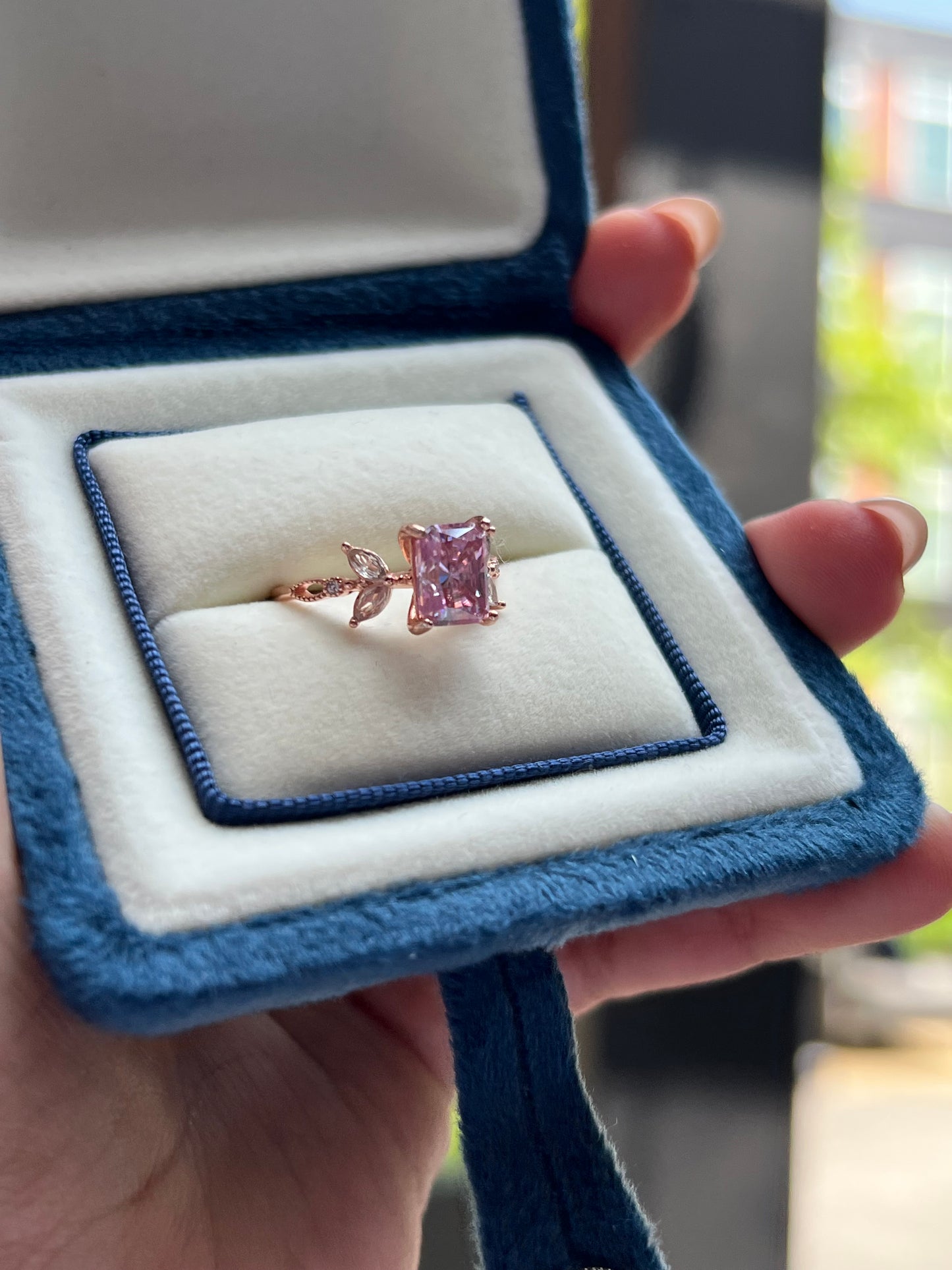 Sakura Ring Moissanite