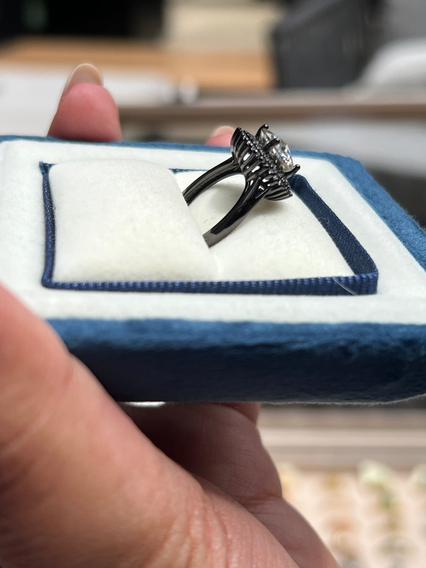 Sunburst Ring Moissanite